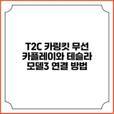 T2C 카링킷 무선 카플레이와 테슬라 모델3 연결 방법
