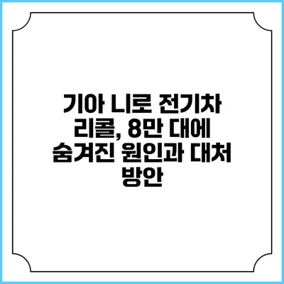 기아 니로 전기차 리콜, 8만 대에 숨겨진 원인과 대처 방안