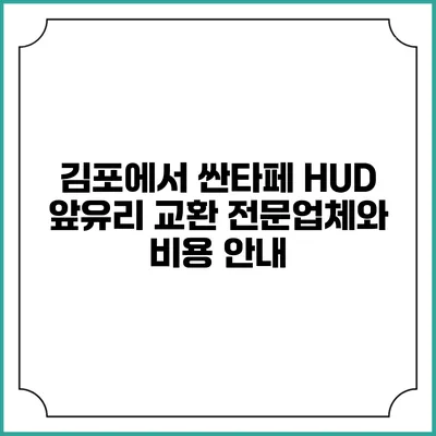 김포에서 싼타페 HUD 앞유리 교환 전문업체와 비용 안내
