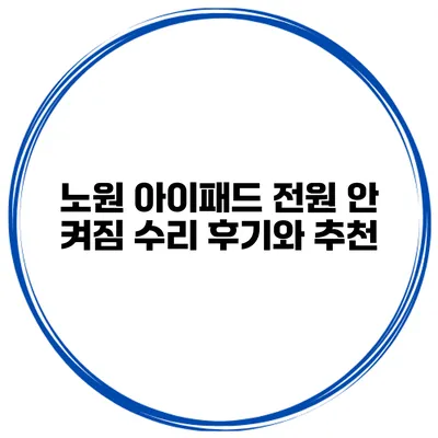 노원 아이패드 전원 안 켜짐 수리 후기와 추천