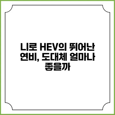 니로 HEV의 뛰어난 연비, 도대체 얼마나 좋을까?