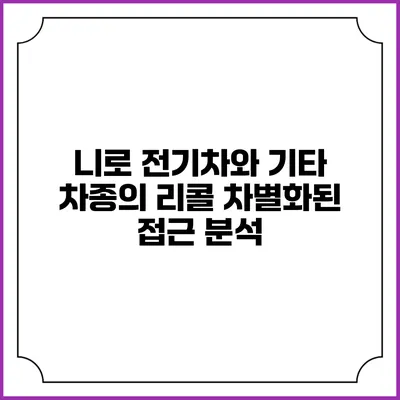 니로 전기차와 기타 차종의 리콜 차별화된 접근 분석