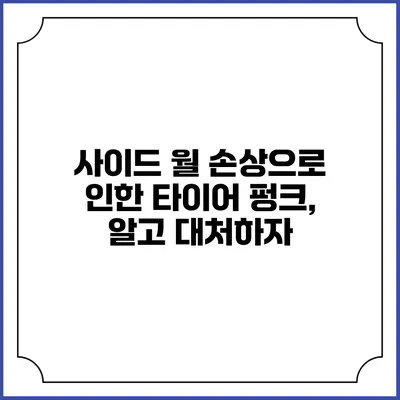 사이드 월 손상으로 인한 타이어 펑크, 알고 대처하자