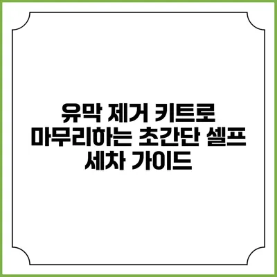유막 제거 키트로 마무리하는 초간단 셀프 세차 가이드
