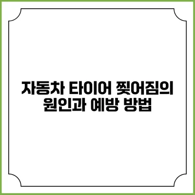 자동차 타이어 찢어짐의 원인과 예방 방법