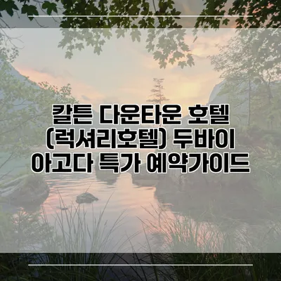 칼튼 다운타운 호텔 (럭셔리호텔) 두바이 아고다 특가 예약가이드