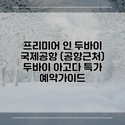 프리미어 인 두바이 국제공항 (공항근처) 두바이 아고다 특가 예약가이드