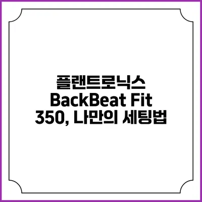 플랜트로닉스 BackBeat Fit 350, 나만의 세팅법