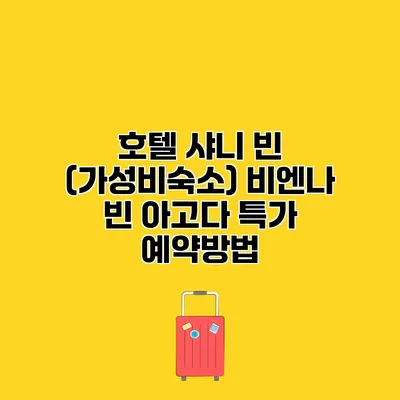 호텔 샤니 빈 (가성비숙소) 비엔나 빈 아고다 특가 예약방법