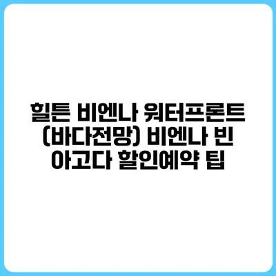 힐튼 비엔나 워터프론트 (바다전망) 비엔나 빈 아고다 할인예약 팁